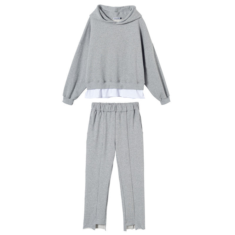 Damen Freizeit-Ensemble Hoodie Jogginghose Komfort Grüße nicht genug