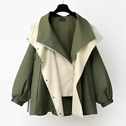 Damen Windbreaker Jacke Wasserdicht Kapuze