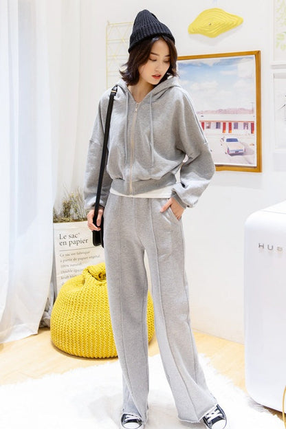 Damen Sportanzug-Set Kapuzenjacke und Hose Bequem Eveloria