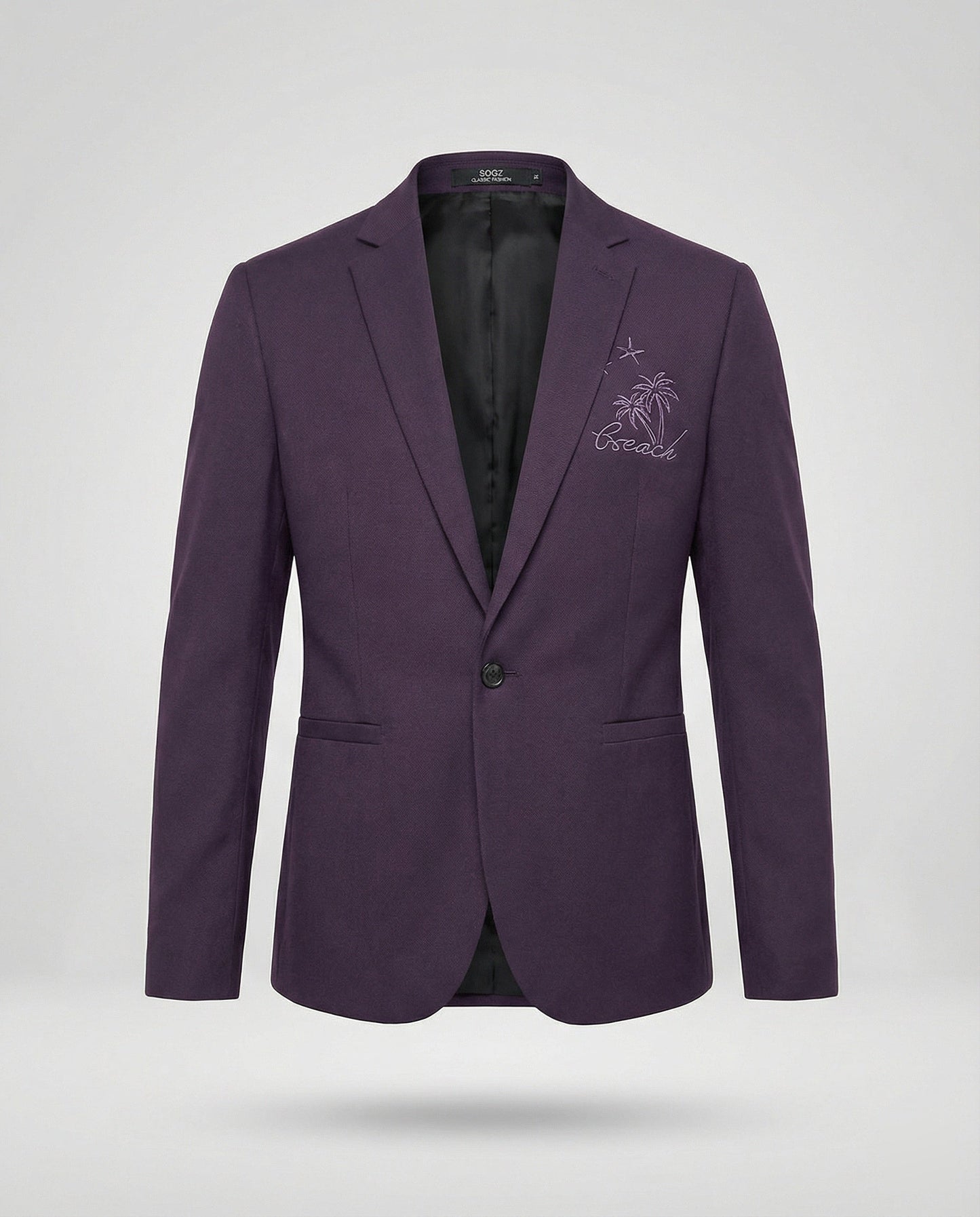 Herren Blazer Sportlich Stickmotiv