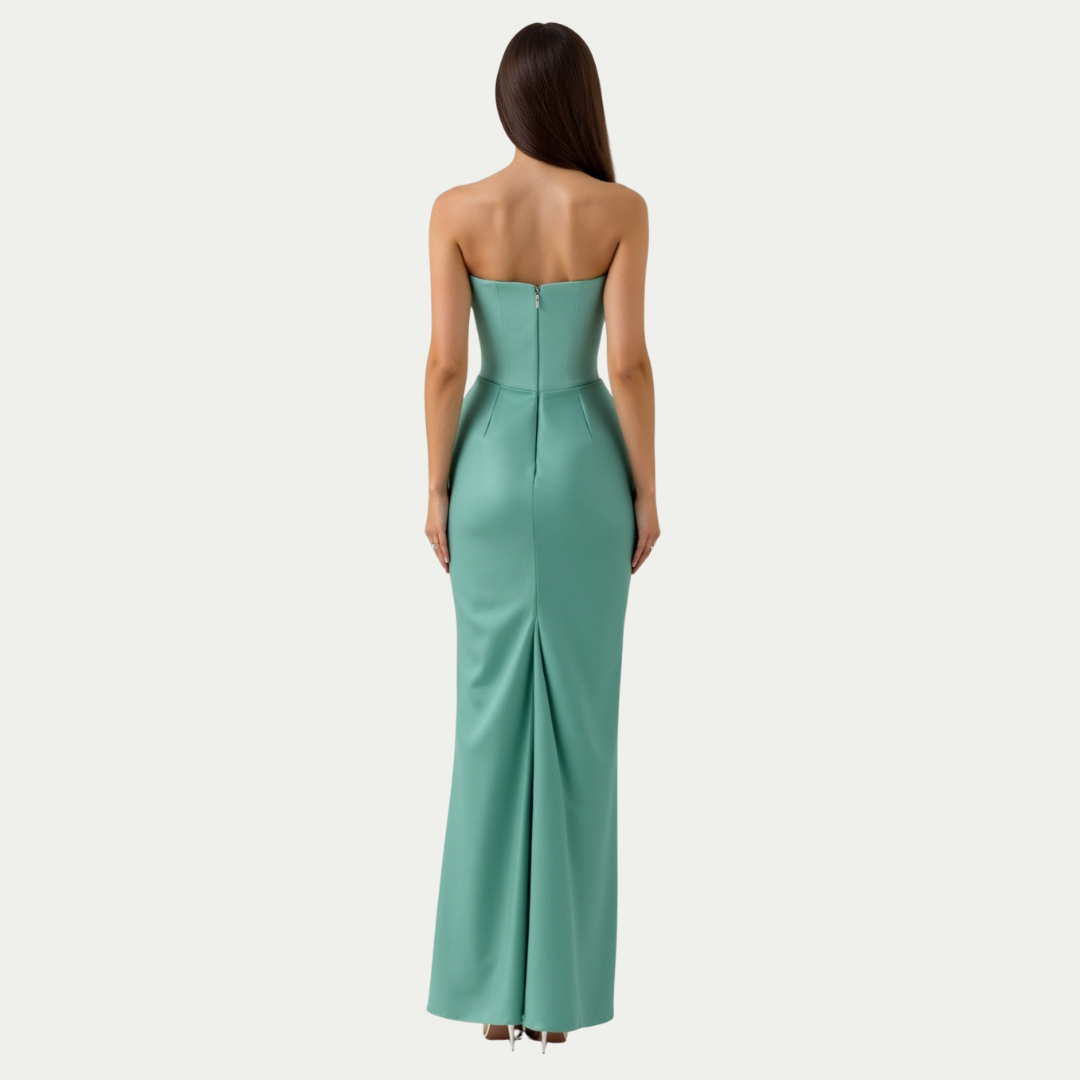 Damen Maxikleid Hochzeitsgast Säulenkleid