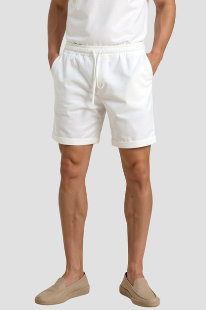 Herren Shorts Beige Kordelzug Komfort