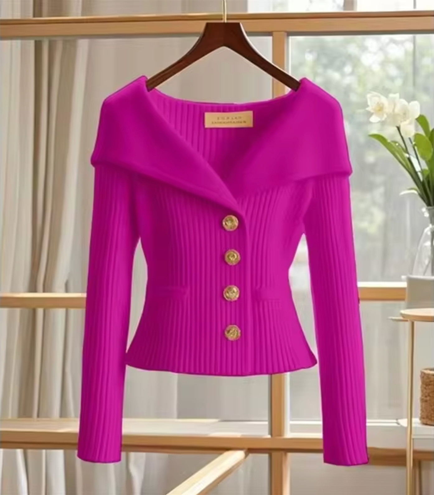 Damen Strickjacke Kurz Cardigan Übergangsjahre