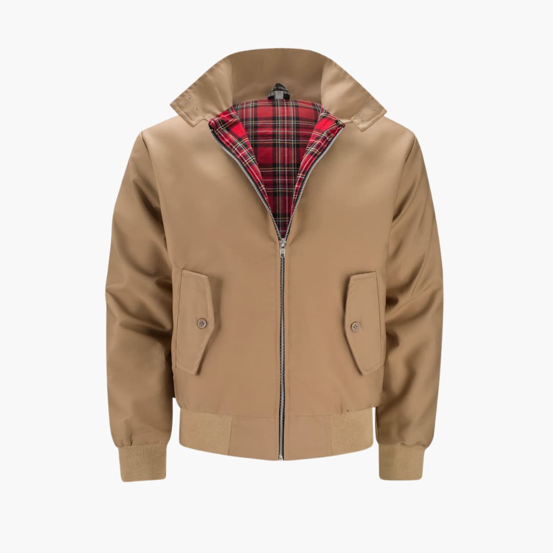 Herren Winterjacke Rippbündchen Reißverschluss