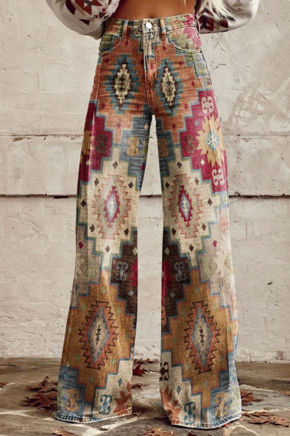Damen Jeans Boho-Stil Frauen