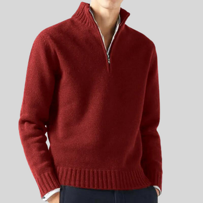 Herren Pullover Halbreißverschluss