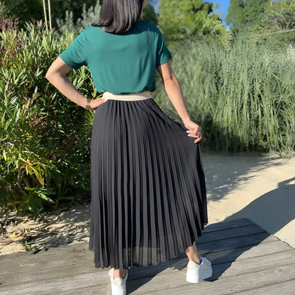 Eveloria Damen Faltenrock Lang