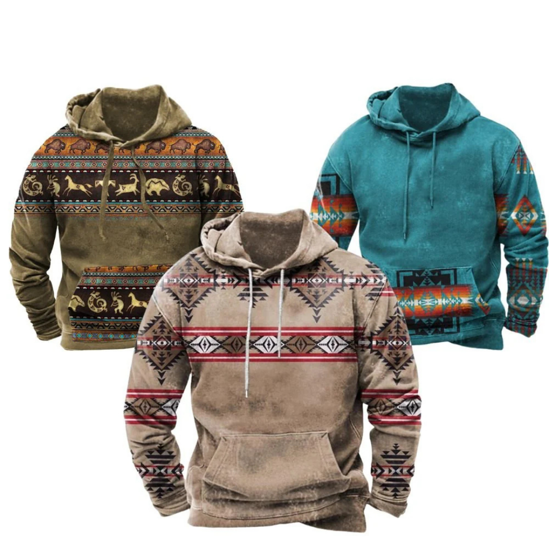 Herren Hoodie Longline Kängurutasche Grau Baumwolle