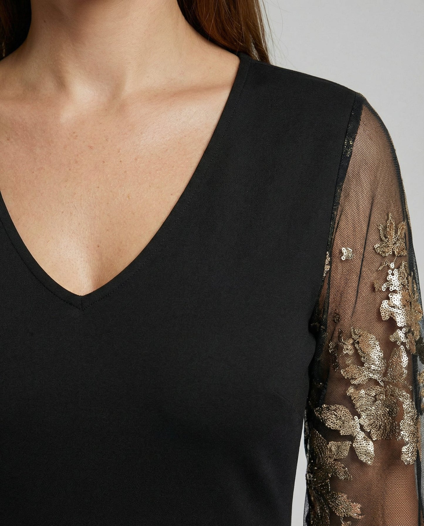 es Damen Midikleid Blumenmuster Mesh