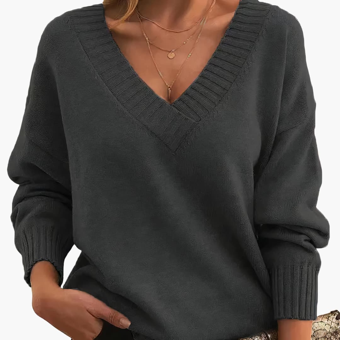Damen Elegant Langarm-Pullover