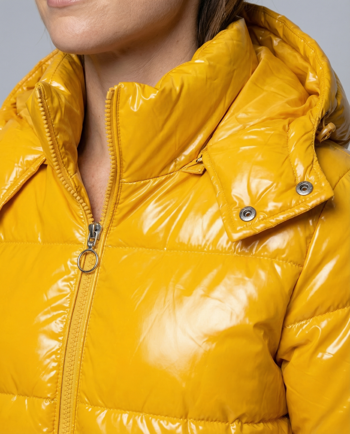 Damen Winterjacke Glanz Optik