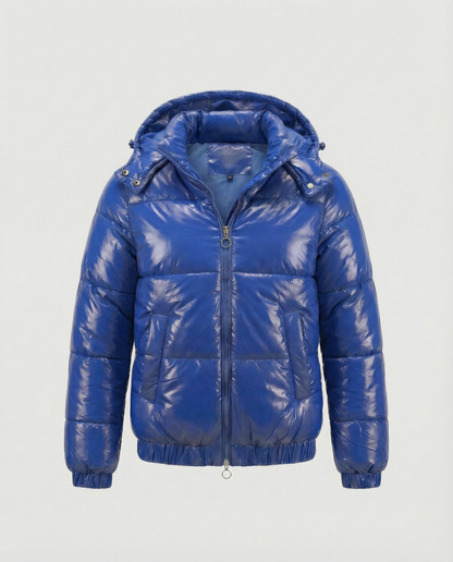 Damen Winterjacke Glanz Optik