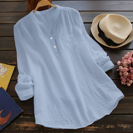 Damen Bluse Lockere Alltagsbluse Zeitlos - Eveloria