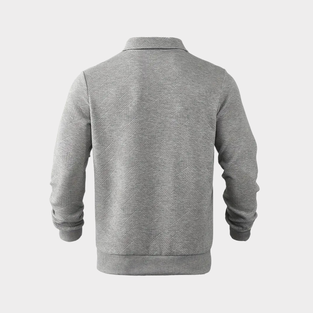 Herren Pullover Halb-Reißverschluss Freizeitshirt