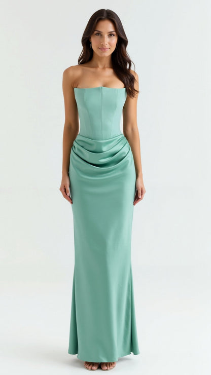 Damen Säulen Maxi Kleid Hochzeitsgäste
