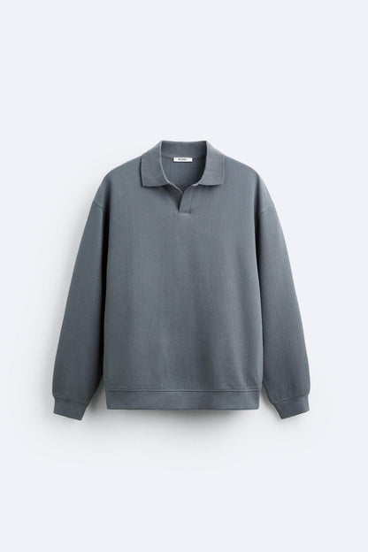 Beiger Pullover Polokragen Lässig Eleganz