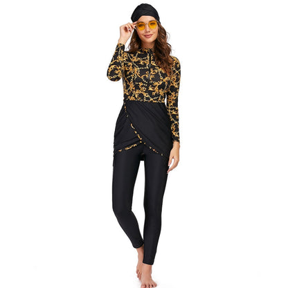 Eveloria Damen Burkini 3-teiliges Badeoutfit