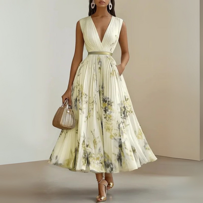 Damen Ärmelloses Maxikleid Fließend Sommerkleid