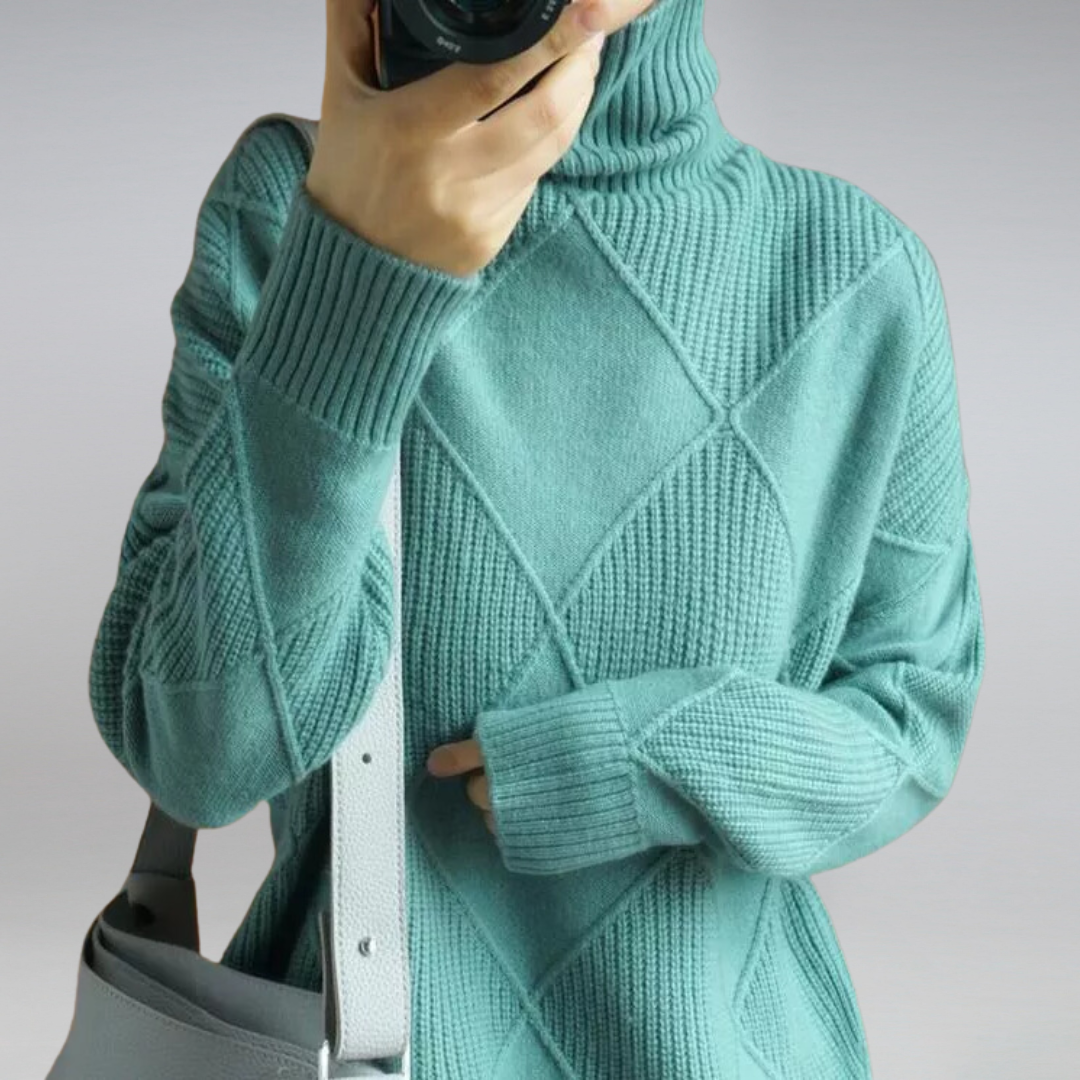 Damen Winter Rollkragenpullover