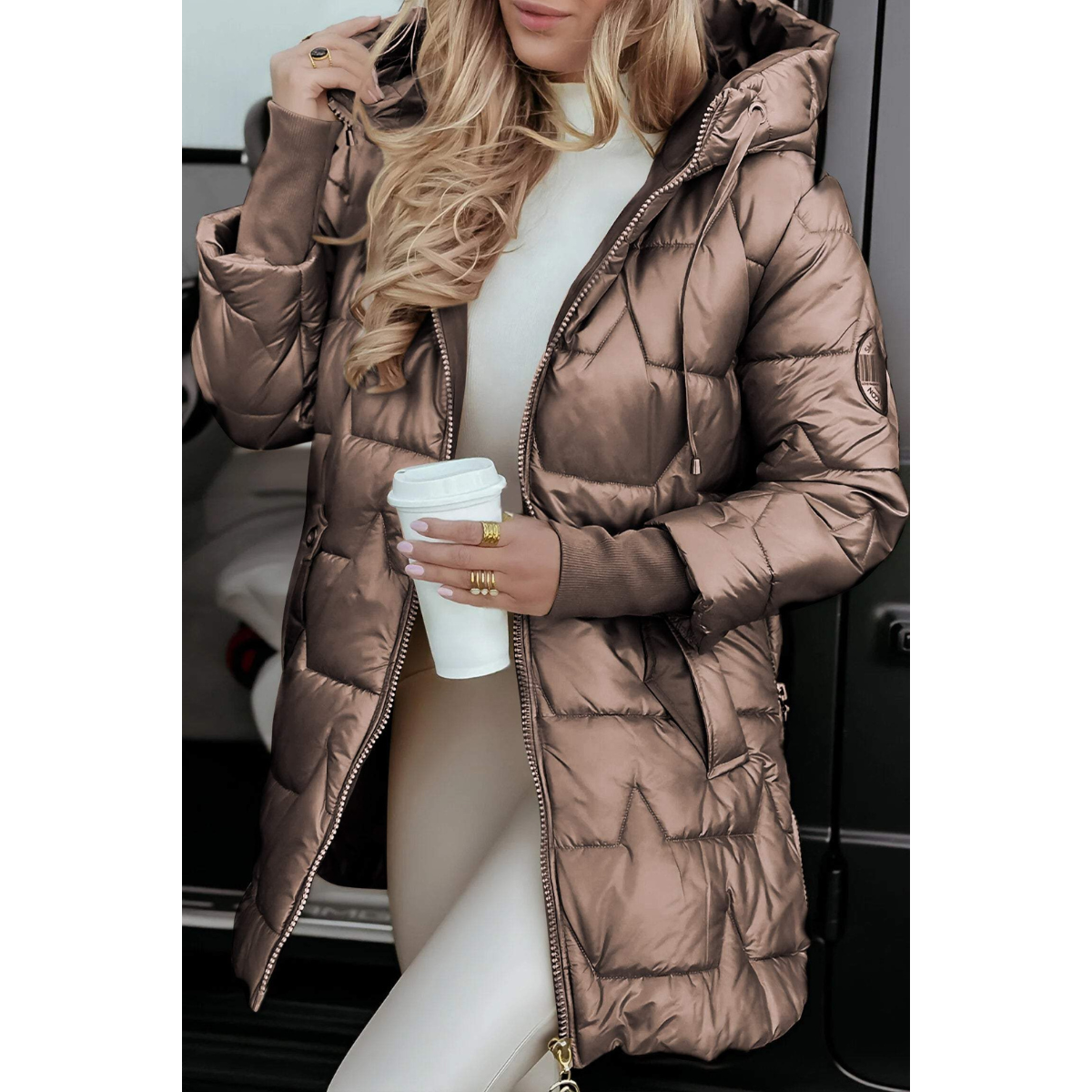 Eveloria Damen Pufferjacke Kapuze