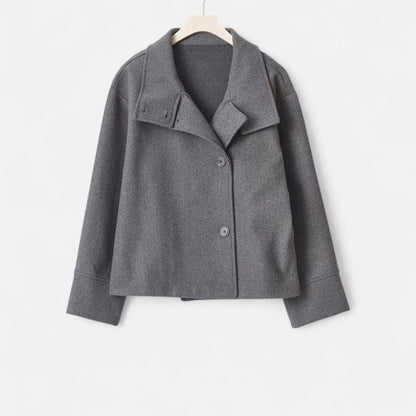 Damen Kurzjacke Moderner Stehkragen Zeitlos