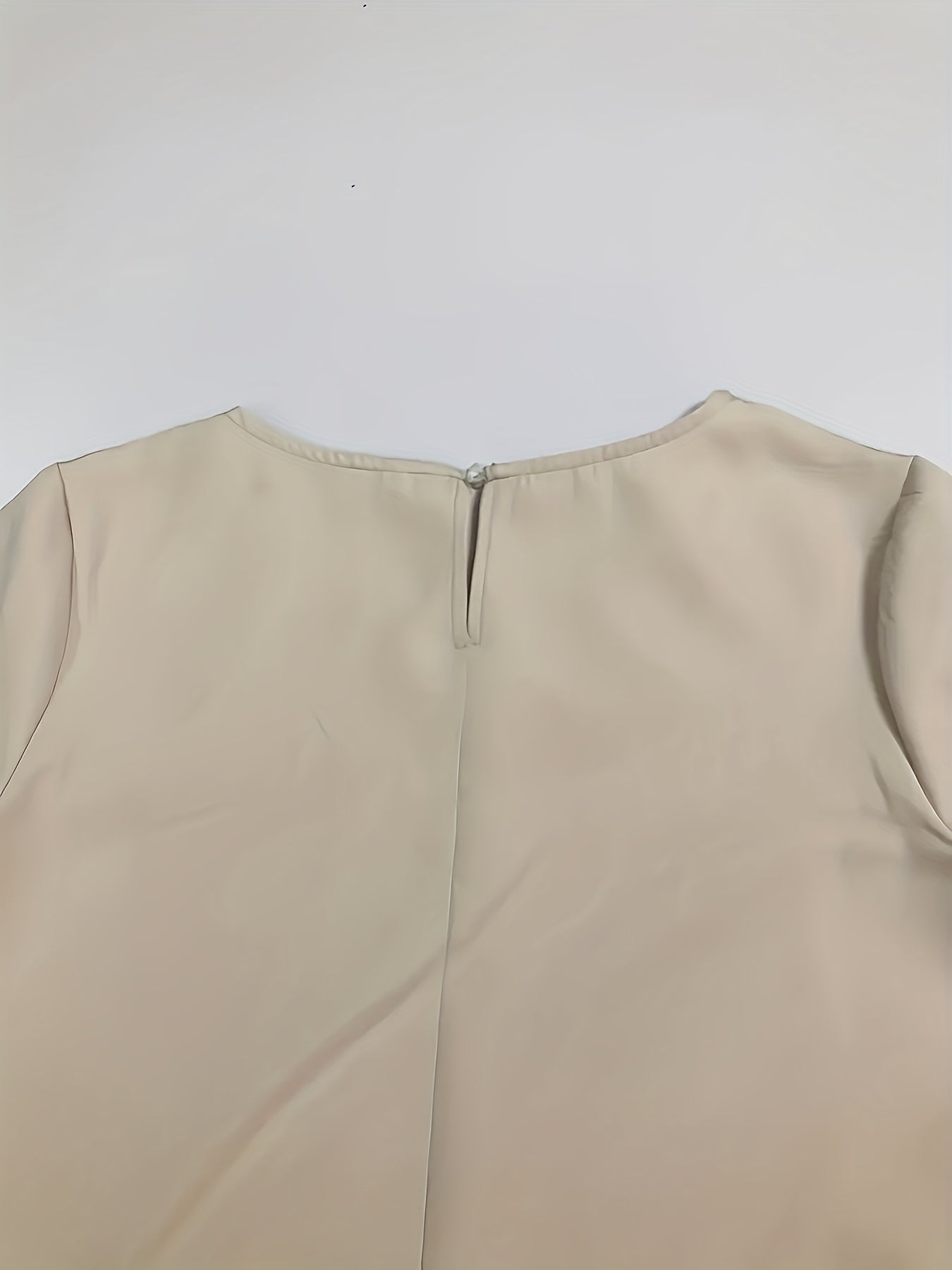 Elegantes Damenfreizeitkleid 3/4-Ärmel Komfortabel Beige