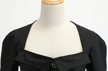 Damen Swingkleid Tailliertes Oberteil Weit schwingender Rock Eveloria