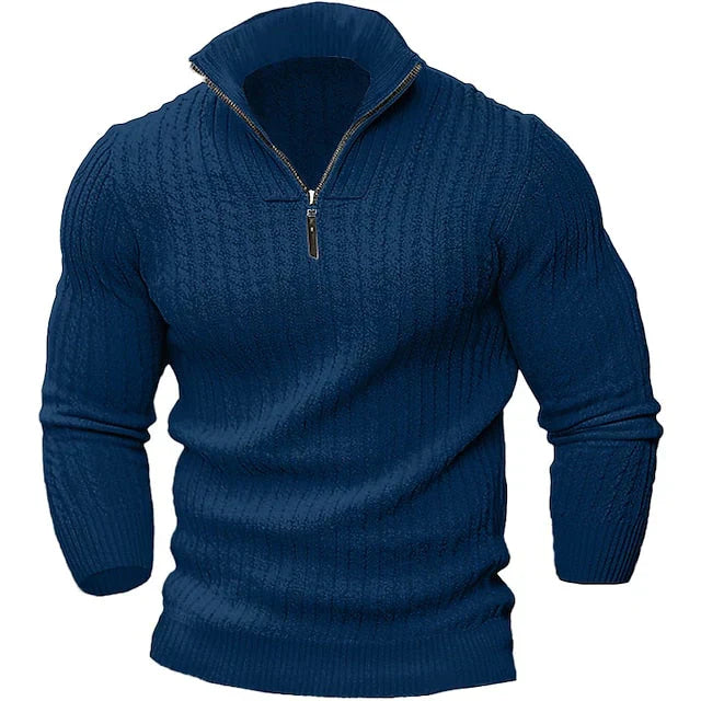 Eveloria Herren Pullover Reißverschluss Trendig