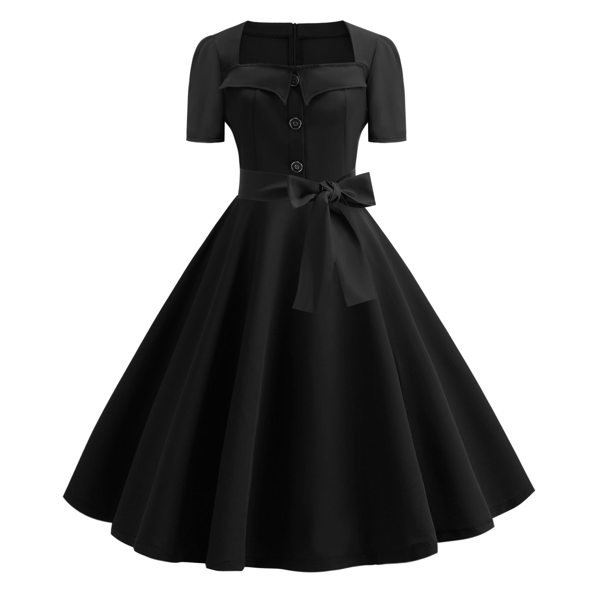 Damen Swingkleid Tailliertes Oberteil Weit schwingender Rock Eveloria - Eveloria