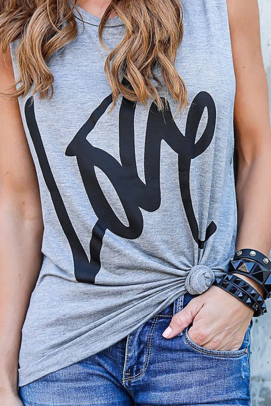Damen T-Shirt mit Knotendetail und Schriftzug - Eveloria