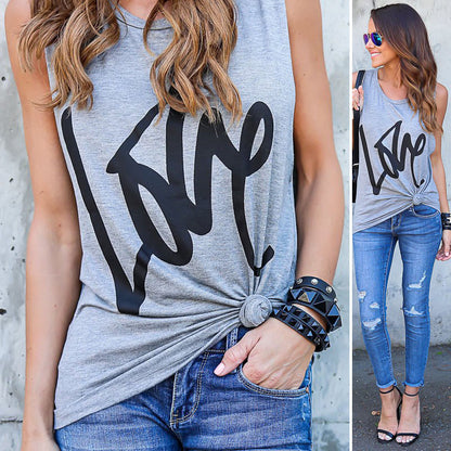 Damen T-Shirt mit Knotendetail und Schriftzug