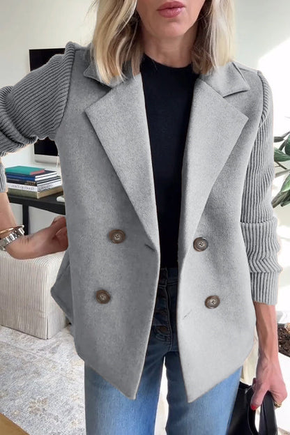 Damen Blazer Langärmelig Knopfleiste