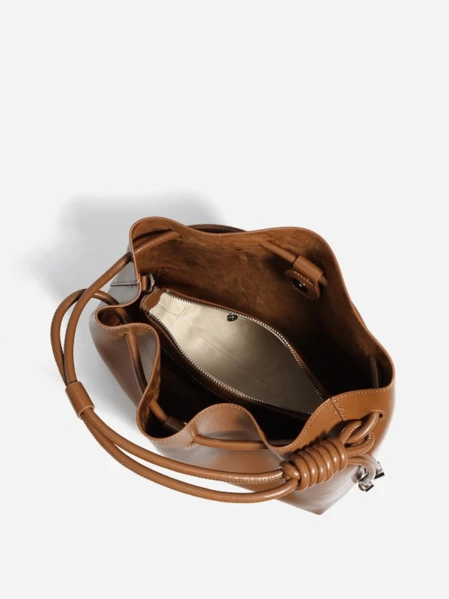 Damen Handtasche Glänzend Kordelzug