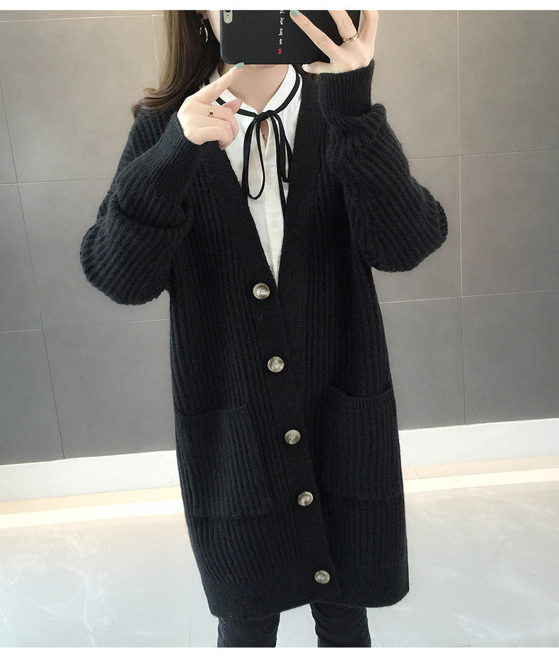 Damen Strickjacke mit Taschen und Knöpfen Eveloria