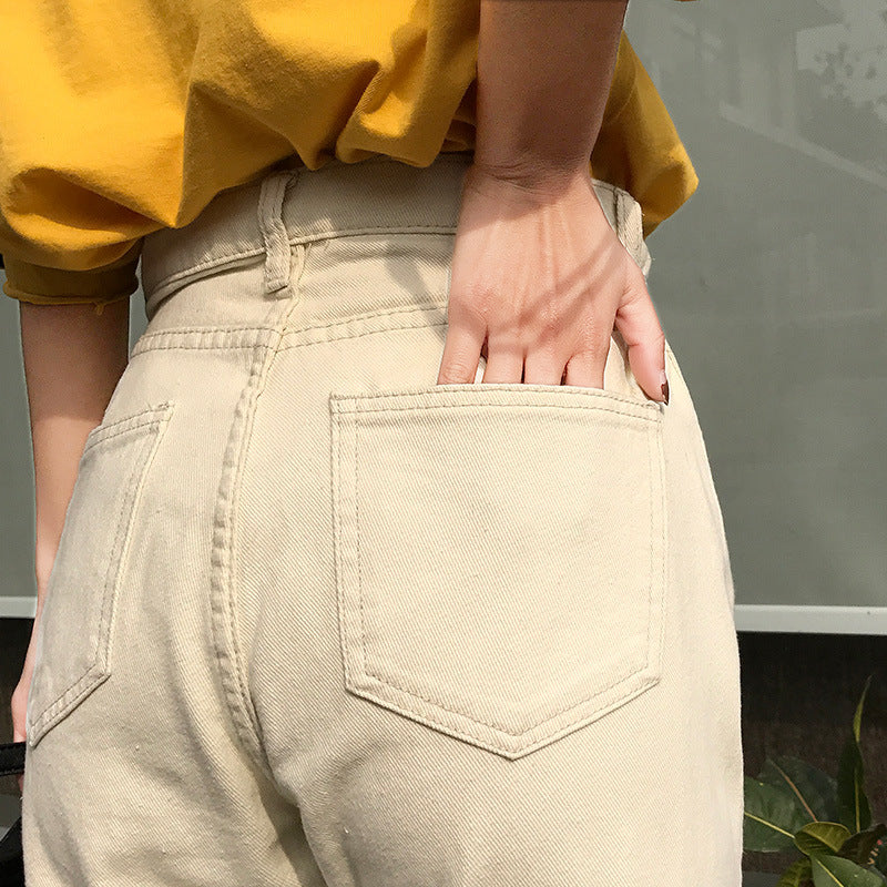 Damen Hochtaillierte Chinohose Eveloria