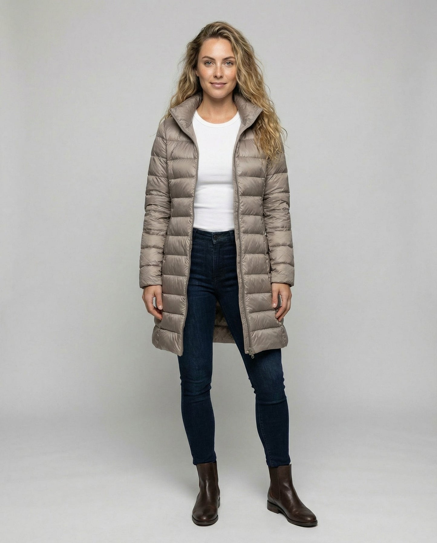 Damen Parka Jacke Warm Pelzkragen