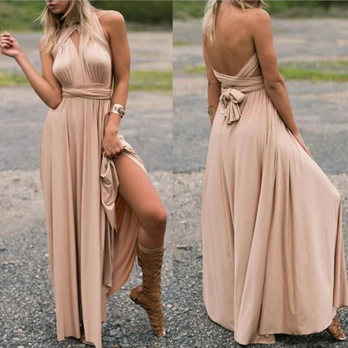 Eveloria Damen Wickelkleid Elastisch Mit Trägern - Eveloria