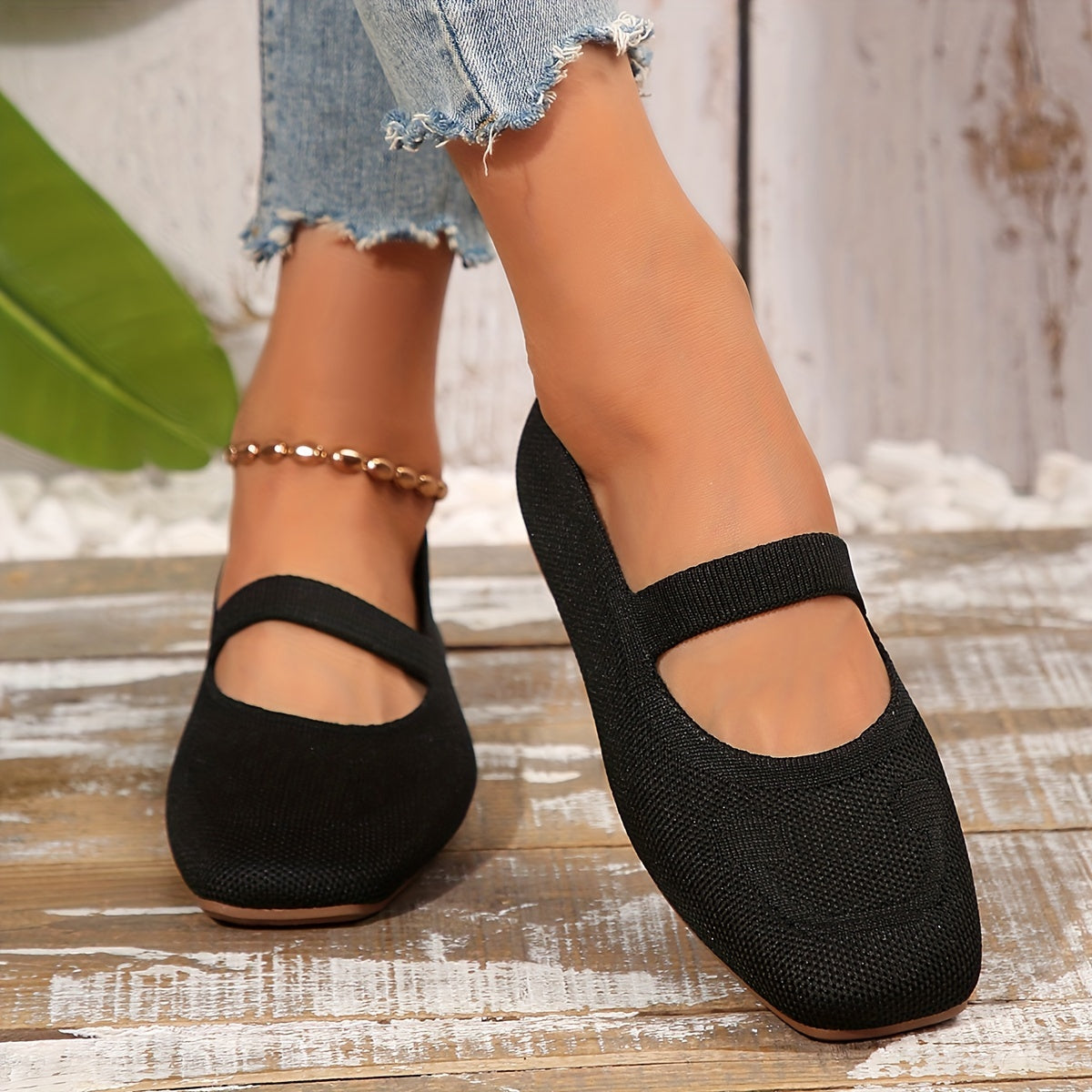 Eveloria Damen Ballerinas Einfarbig Schnürbar