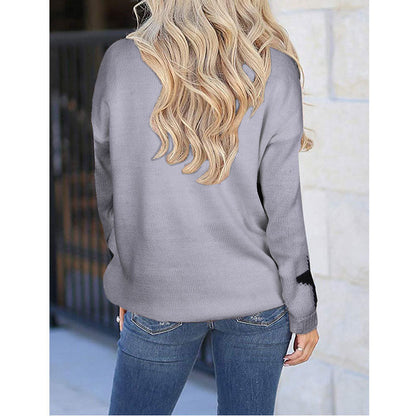 Damen Strickpullover Weiches Material Sterne-Design Eveloria