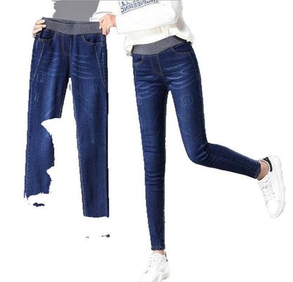 Damen Skinny Jeans Hochkomfortbund Eveloria