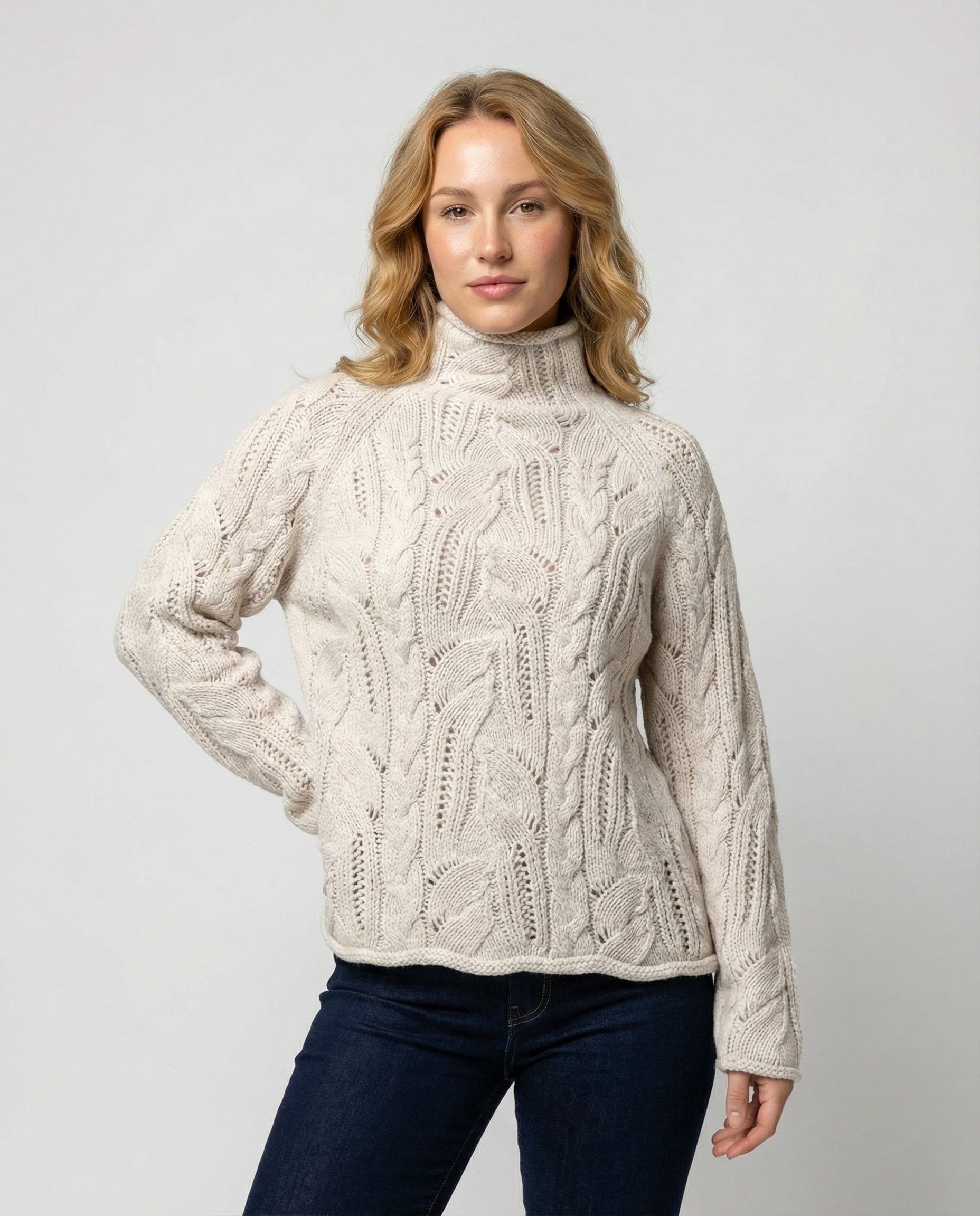 Damen Kaschmirpullover Weich Schwarz - Eveloria