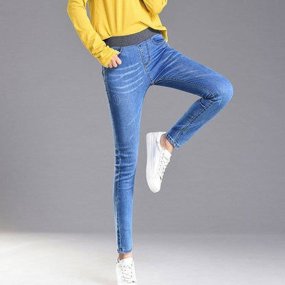 Damen Skinny Jeans Hochkomfortbund Eveloria
