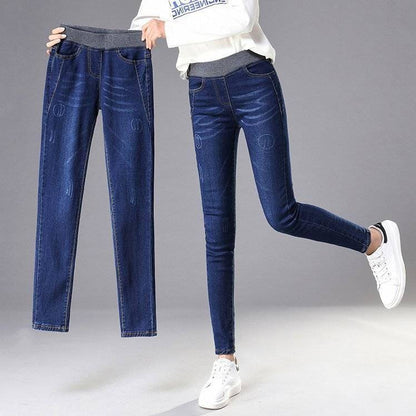 Damen Skinny Jeans Hochkomfortbund Eveloria - Eveloria