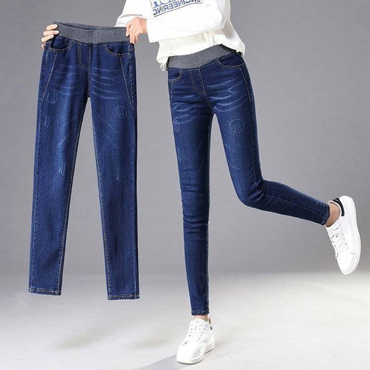 Damen Skinny Jeans Hochkomfortbund Eveloria - Eveloria