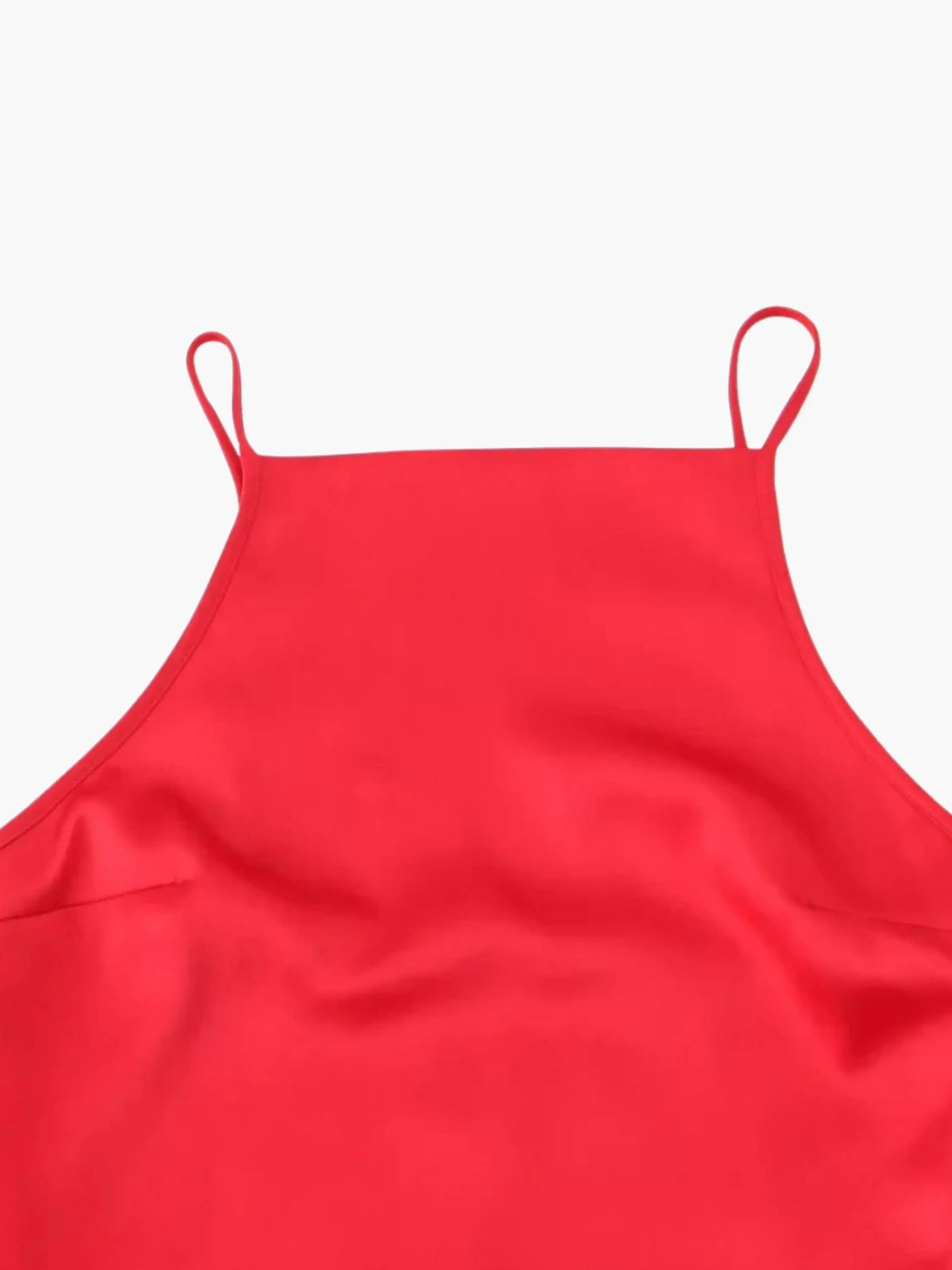 Damen Rotes Maxi-Kleid mit Schnürung