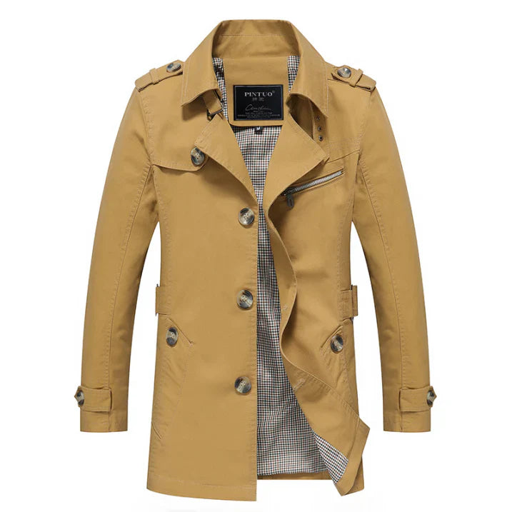 Herren Langtrenchcoat Winterdaunen