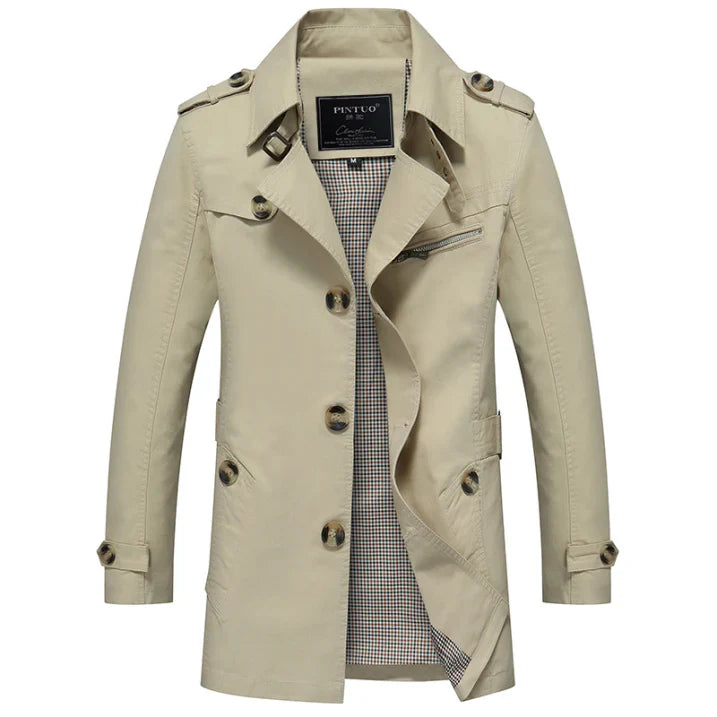 Herren Langtrenchcoat Winterdaunen