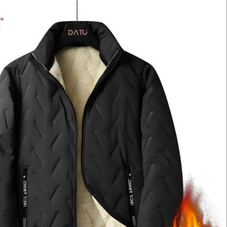 Herren Winterjacke Fleece Reißverschluss Olivier