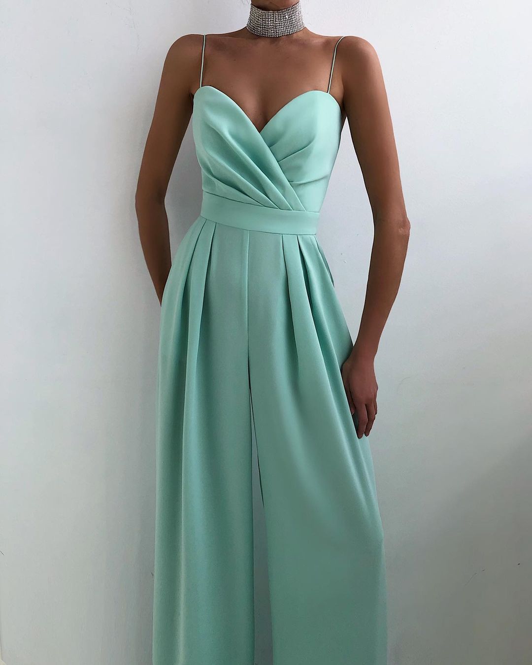 Damen Eleganter Jumpsuit Spaghettibänder