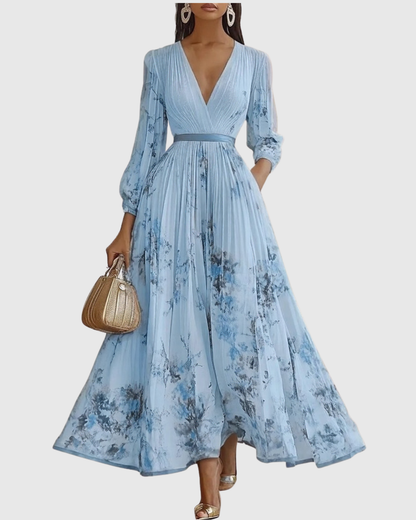 Isabella Damen Ärmelloses Midi Kleid Geplissiert Blumenmuster